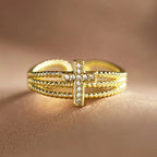 Sparkling Cross Ring