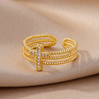 Sparkling Cross Ring