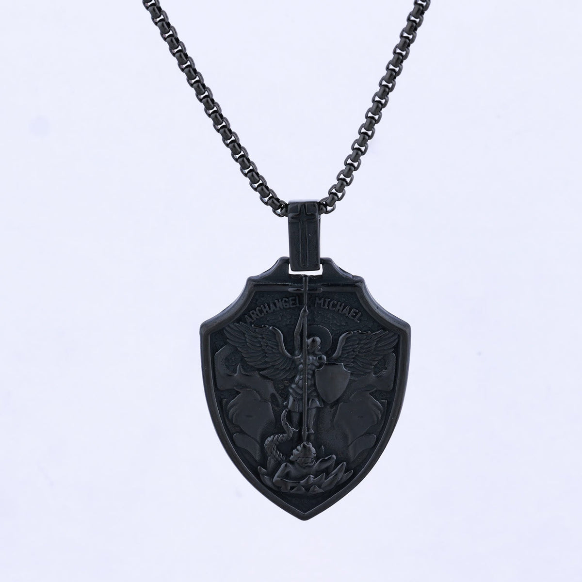 Archangel Michael Shield Pendant Necklace