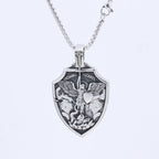 Archangel Michael Shield Pendant Necklace