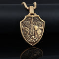 Archangel Michael Shield Pendant Necklace