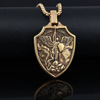 Archangel Michael Shield Pendant Necklace
