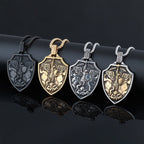 Archangel Michael Shield Pendant Necklace