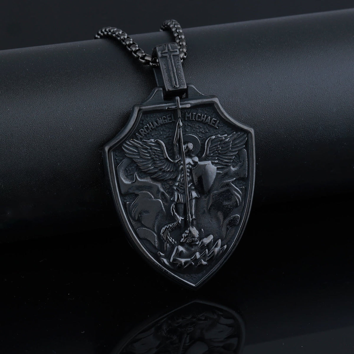 Archangel Michael Shield Pendant Necklace