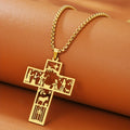 Cross with Nativity Cutout Necklace