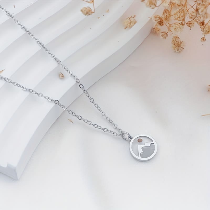 Minimalist Mustard Seed Mountain Necklace