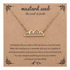 Minimalist Mustard Seed Mountain Necklace