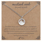 Minimalist Mustard Seed Mountain Necklace