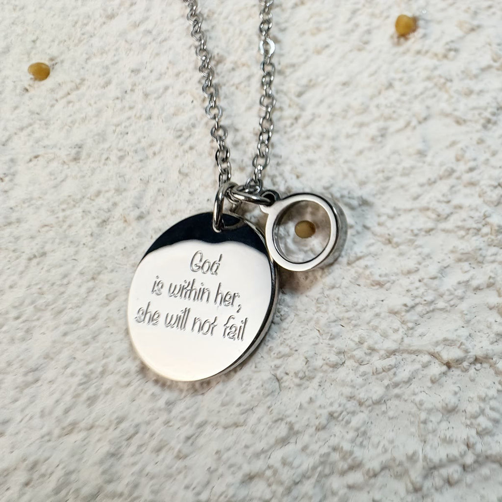 Mustard Seed Faith Over Fear Necklace