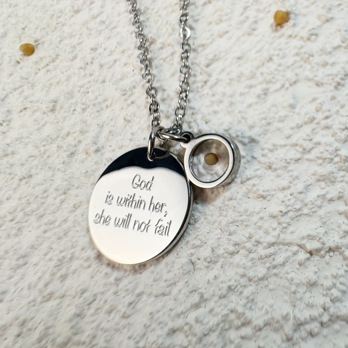 Mustard Seed Faith Over Fear Necklace