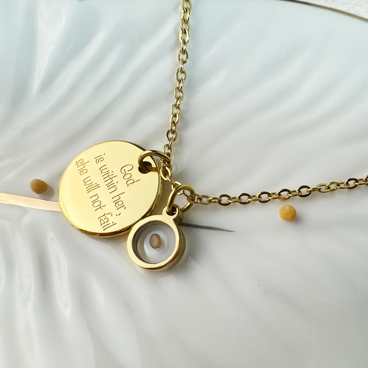 Mustard Seed Faith Over Fear Necklace