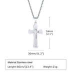 4-Colored Cross Guardian Pendant Necklace