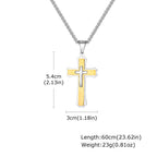 4-Colored Cross Guardian Pendant Necklace