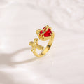 Sacred Heart & Cross Ring