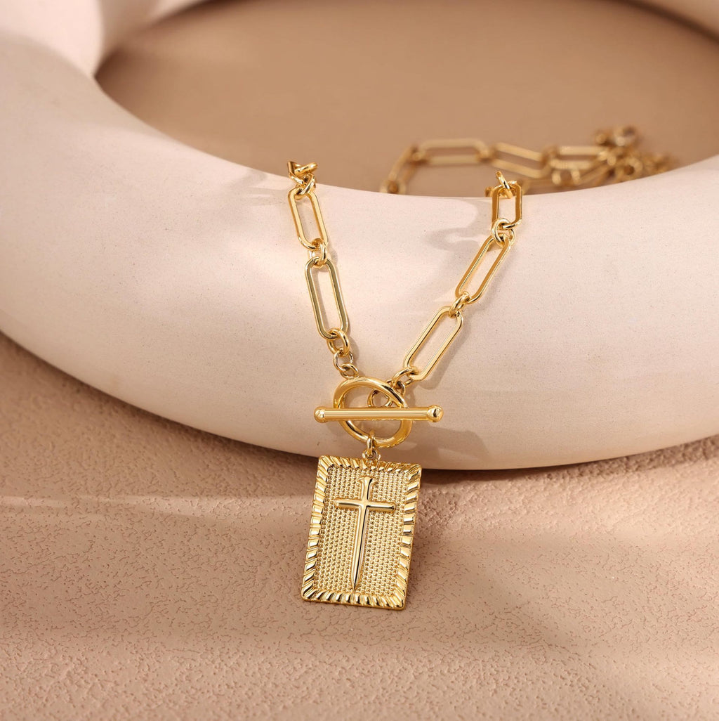 Cross Tag Necklace