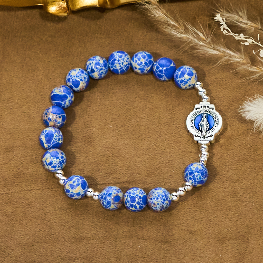 Blue Imperial Stone Marian Bracelet
