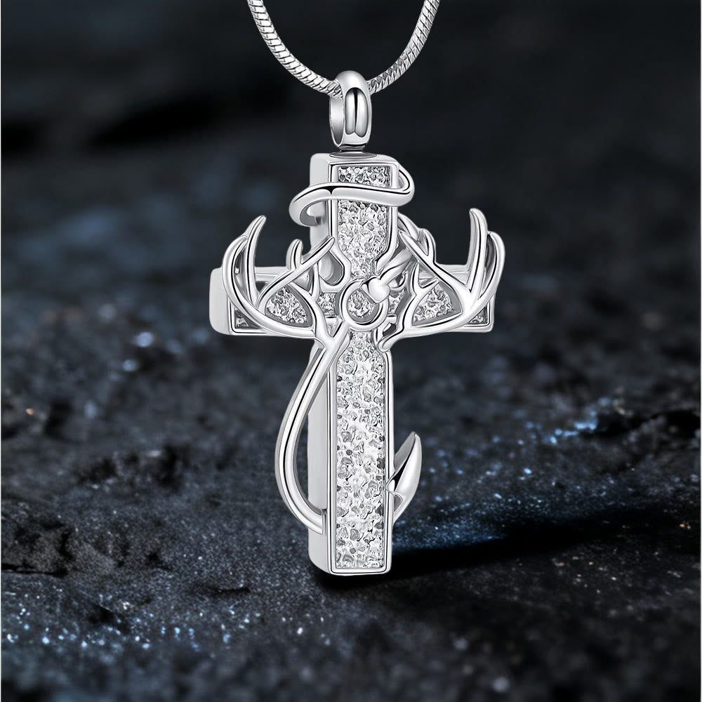 Hunting & Fishing Cross Pendant Necklace