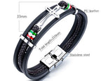 Cross Leather Bracelet