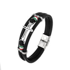 Cross Leather Bracelet