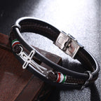Cross Leather Bracelet