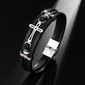 Cross Leather Bracelet