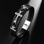 Cross Leather Bracelet