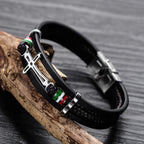 Cross Leather Bracelet