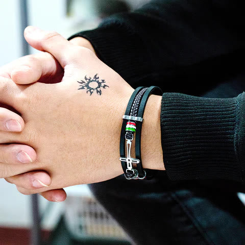 Cross Leather Bracelet
