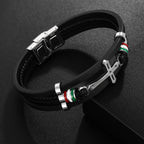 Cross Leather Bracelet