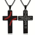 Baseball Stitch Cross Necklace