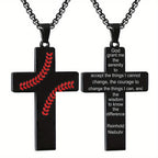 Baseball Stitch Cross Necklace