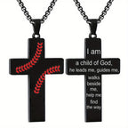 Baseball Stitch Cross Necklace