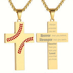 Baseball Stitch Cross Necklace