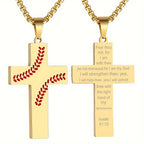 Baseball Stitch Cross Necklace