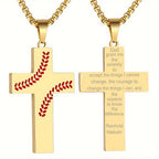 Baseball Stitch Cross Necklace
