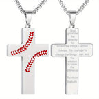 Baseball Stitch Cross Necklace