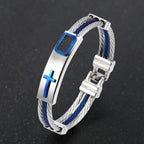 Multicolor Cross Cable Bracelet