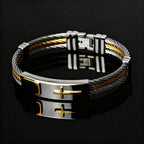Multicolor Cross Cable Bracelet