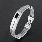 Multicolor Cross Cable Bracelet