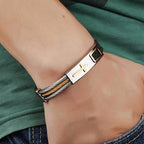 Multicolor Cross Cable Bracelet