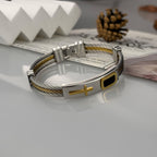 Multicolor Cross Cable Bracelet