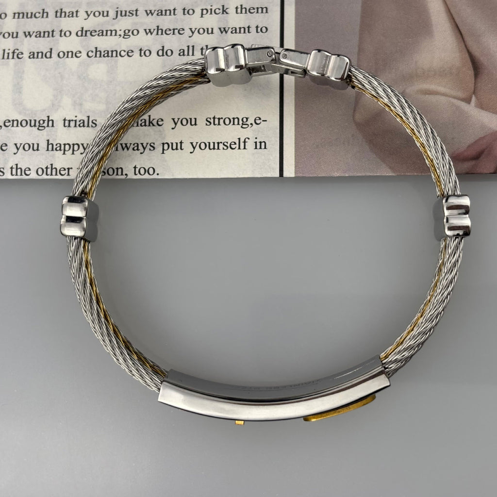 Multicolor Cross Cable Bracelet