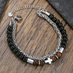 Tiger Eye & Black Onyx Bracelet