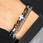 Tiger Eye & Black Onyx Bracelet
