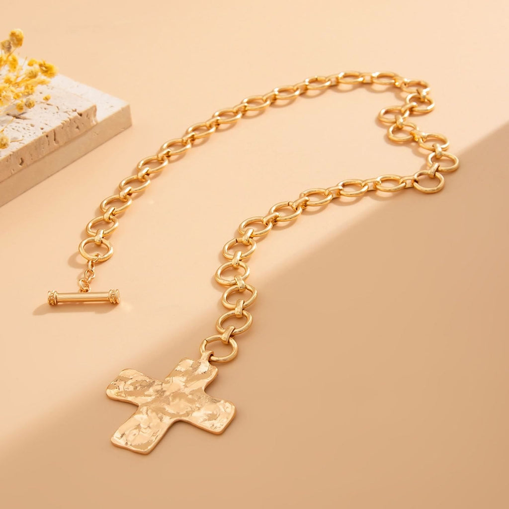 Hammered Cross Series Necklace