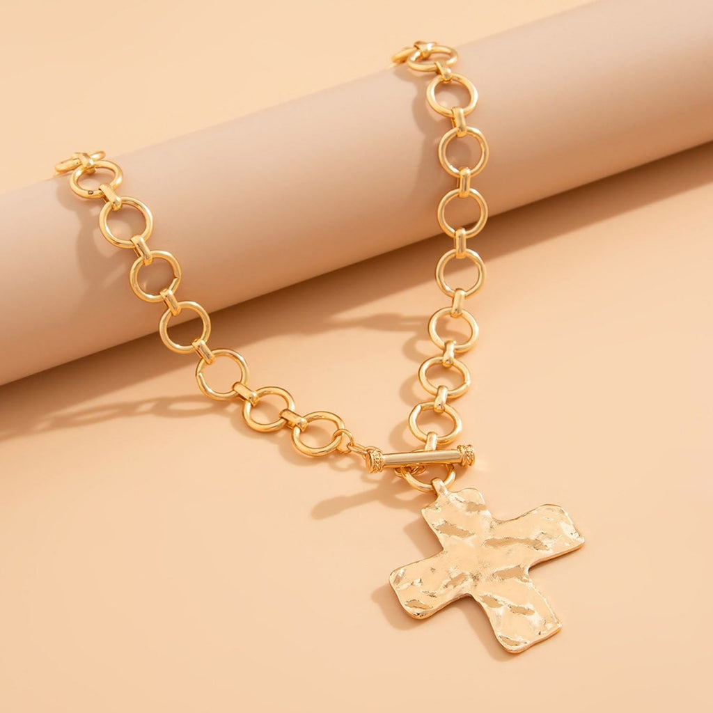 Hammered Cross Series Necklace