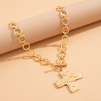 Hammered Cross Series Necklace