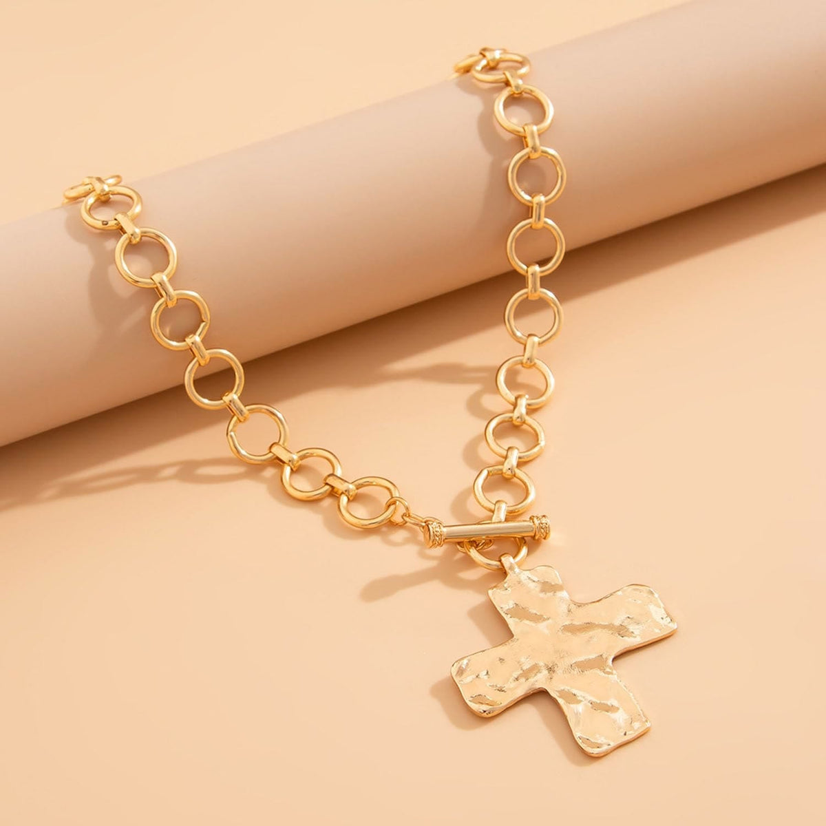 Hammered Cross Series Necklace