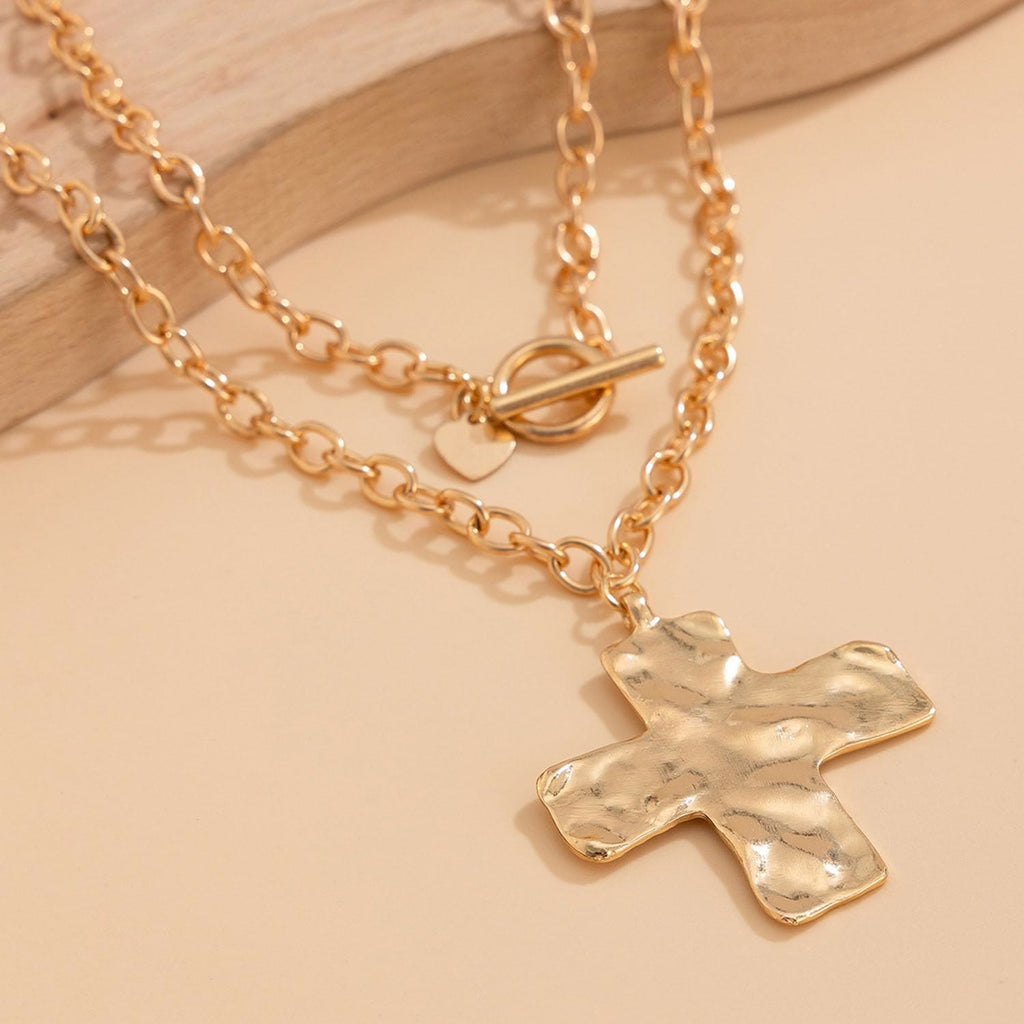 Hammered Cross Series Necklace