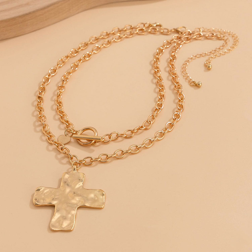 Hammered Cross Series Necklace
